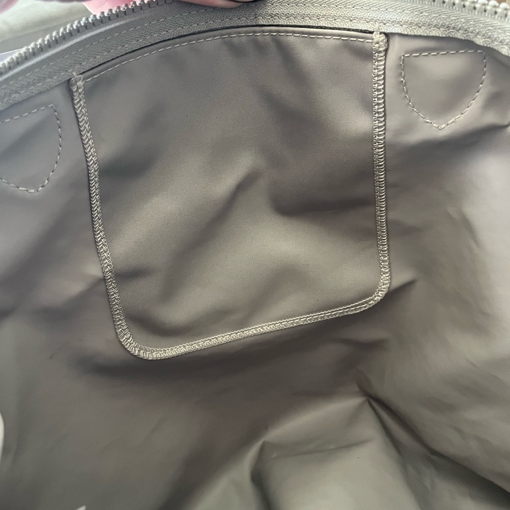 Longchamp Le Pliage Néo Satchel | Detachable Strap | Gray Nylon Tote - Picture 12 of 15